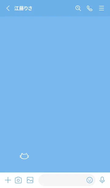 [LINE着せ替え] 落書きにゃん(ブルー02)の画像2