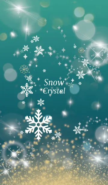 [LINE着せ替え] 青緑 : Crystal Snowの画像1