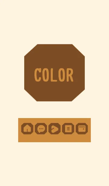 [LINE着せ替え] brown color K14の画像1