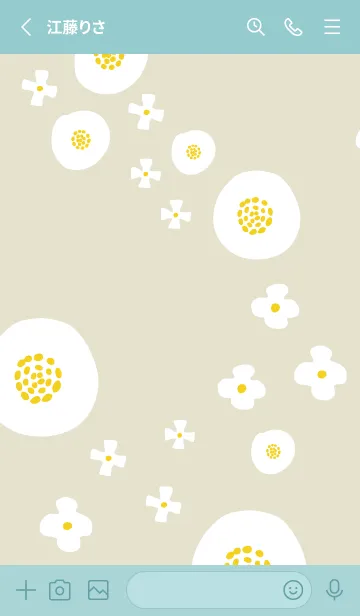 [LINE着せ替え] 3種の白い花9の画像2