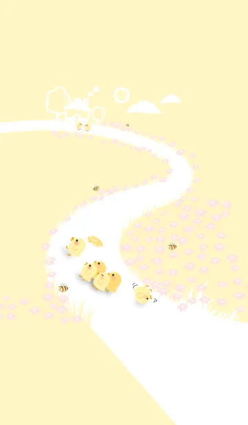 [LINE着せ替え] quack...keep up！ J-light yellow (bw03)の画像1