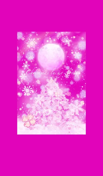 [LINE着せ替え] 月とクリスマス運気UP！！ Christmas Pinkの画像1