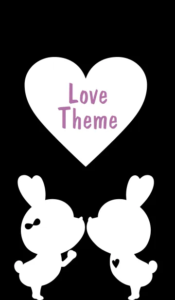 [LINE着せ替え] LOVE THEME Black and White 76の画像1