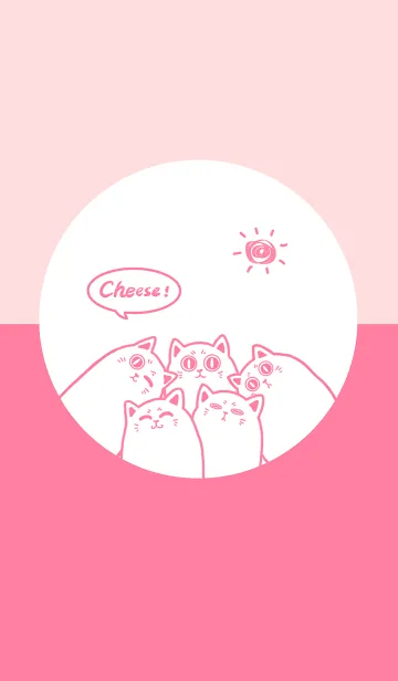 [LINE着せ替え] Meow...Cheese！ J-Light gray red. Pinkの画像1