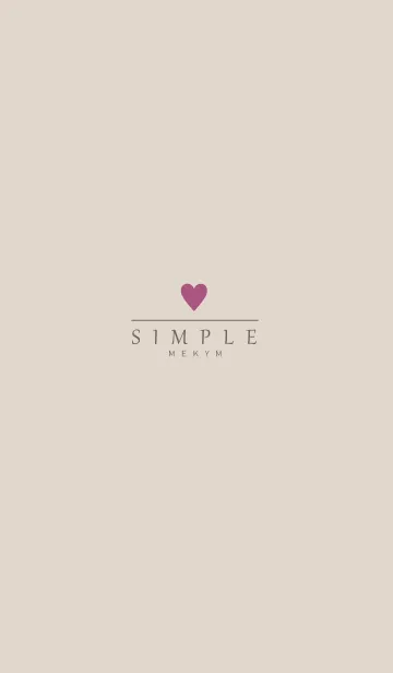 [LINE着せ替え] DUSKY BEIGE - SIMPLE HEART 16の画像1