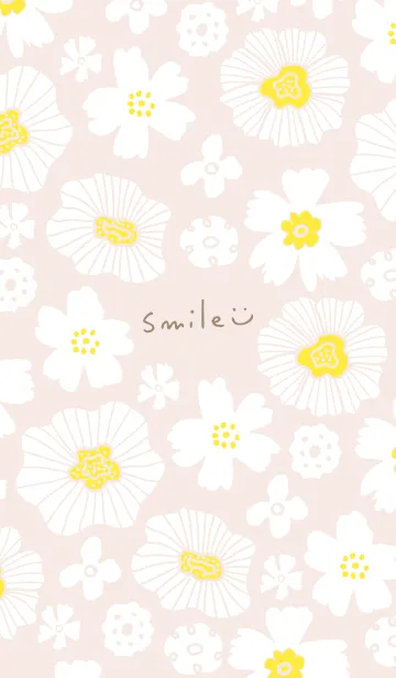 [LINE着せ替え] シンプル2 大人 白い花15の画像1