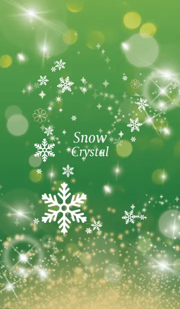 [LINE着せ替え] 緑 : Crystal Snowの画像1