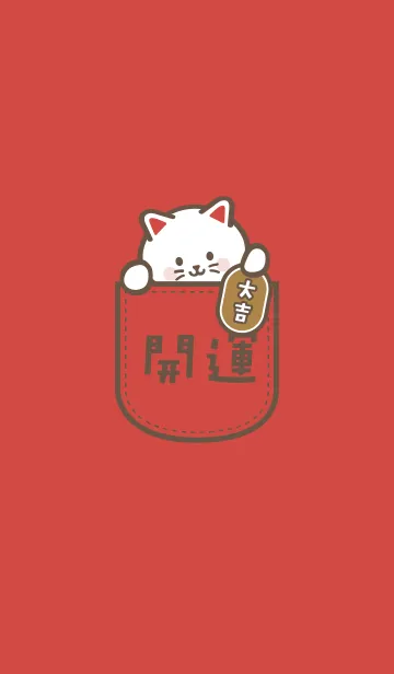 ポケットの中の招き猫／赤の着せ替えメイン画像