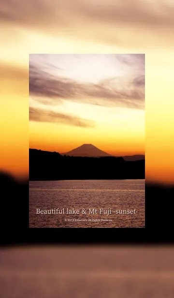 [LINE着せ替え] 美しい湖と富士山 -sunset-の画像1