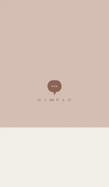 [LINE着せ替え] シンプル（beige brown)V.1375の画像1