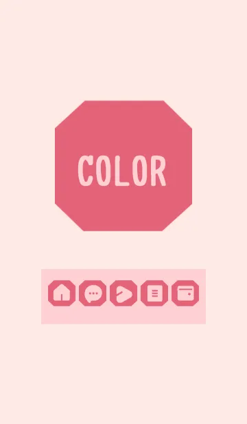 [LINE着せ替え] pink color K12の画像1