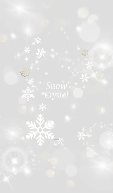 [LINE着せ替え] グレー : 幸運四葉！ Crystal Snowの画像1