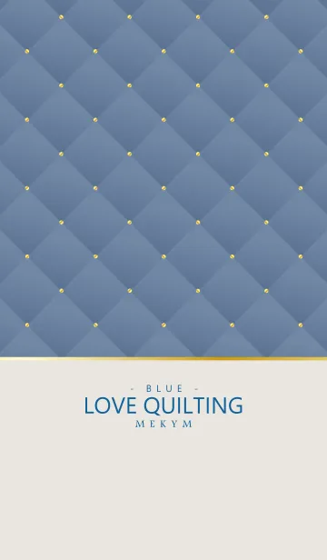 [LINE着せ替え] LOVE QUILTING DUSKY BLUE 23の画像1