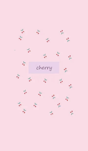 [LINE着せ替え] cherry_pattern #purple pinkの画像1