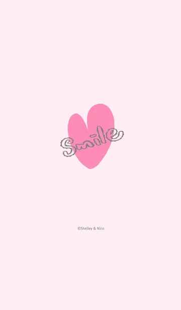 [LINE着せ替え] Smile Love J-Light Ash Pink. Grayの画像1