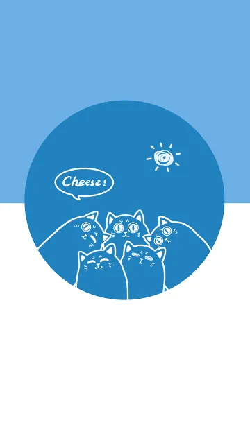 [LINE着せ替え] Meow...Cheese！ J-Blue Partyの画像1