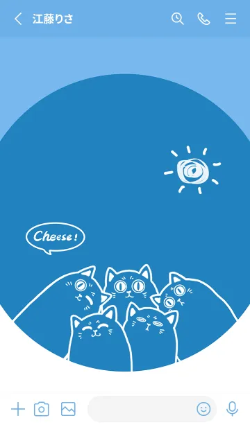 [LINE着せ替え] Meow...Cheese！ J-Blue Partyの画像2