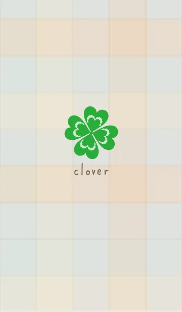 [LINE着せ替え] クローバー チェック柄5の画像1