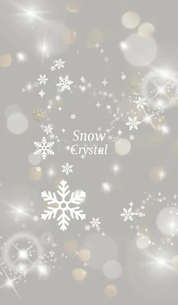 [LINE着せ替え] ベージュ : 幸運四葉！ Crystal Snowの画像1