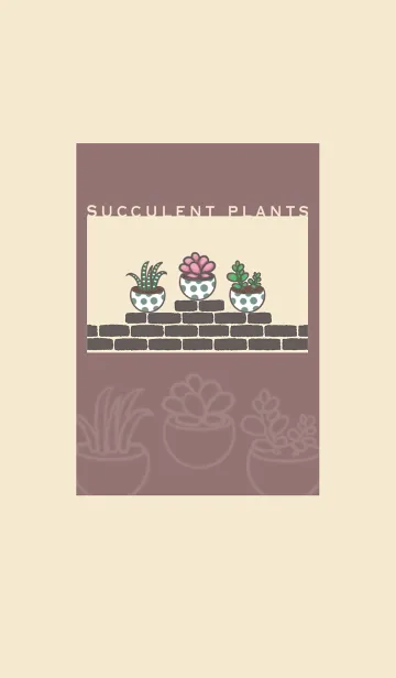 [LINE着せ替え] Succulents J-Bean Red (Be5)の画像1