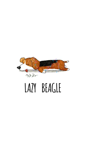 [LINE着せ替え] シンプルな犬(ビーグル)の画像1