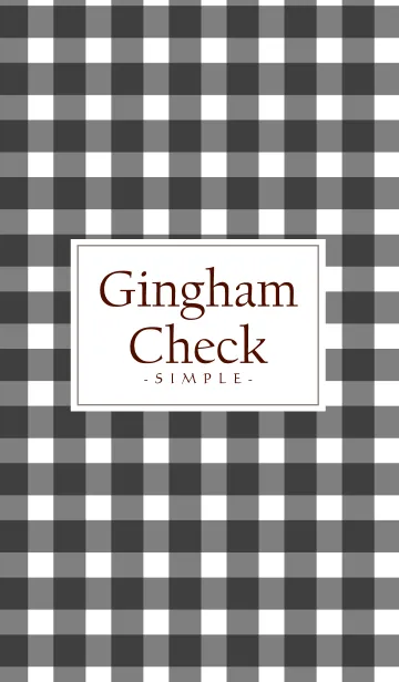 [LINE着せ替え] Gingham Check Black-SIMPLE 22の画像1