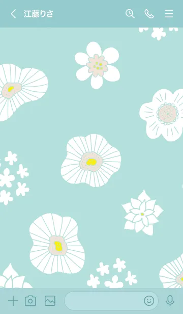 [LINE着せ替え] 白い花と小花18の画像2