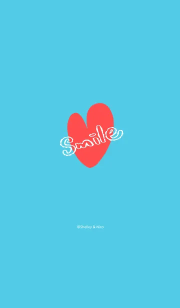 [LINE着せ替え] Smile Love J-sky blue.whiteの画像1