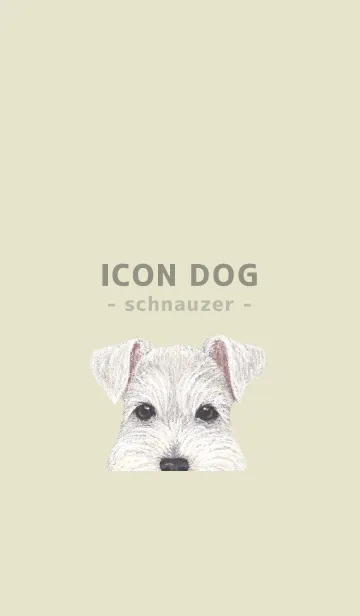 [LINE着せ替え] ICON DOG - シュナウザー - PASTEL YE/02の画像1