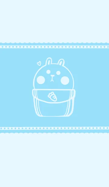 [LINE着せ替え] Pocket cute rabbit J-sky blue (Bl4)の画像1