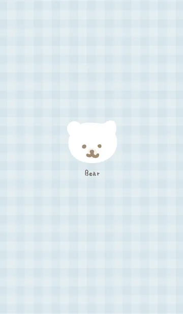 [LINE着せ替え] くま チェック柄8の画像1