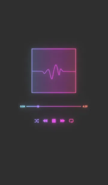 [LINE着せ替え] MUSIC PLAYER - GLOW - マットブラック 00の画像1