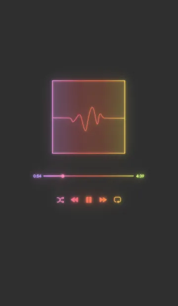 [LINE着せ替え] MUSIC PLAYER - GLOW - マットブラック 20の画像1