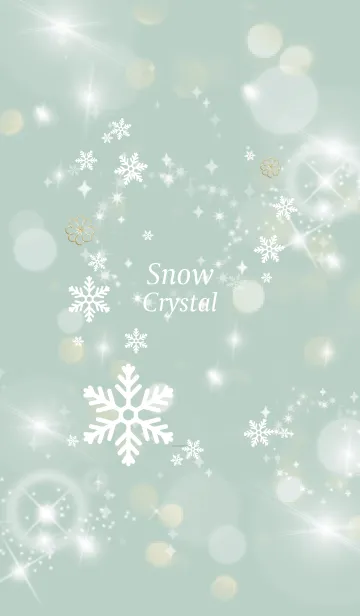 ミントグリーン : 幸運四葉！ Crystal SnowのLINE着せ替え