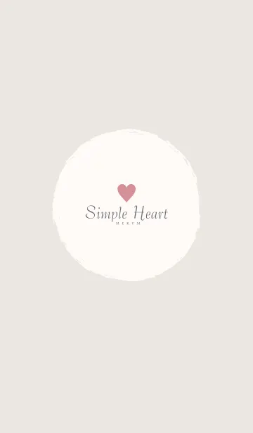 [LINE着せ替え] Simple Heart Dusky Beige - MEKYM 18の画像1