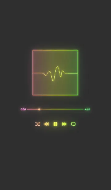 [LINE着せ替え] MUSIC PLAYER - GLOW - マットブラック 35の画像1