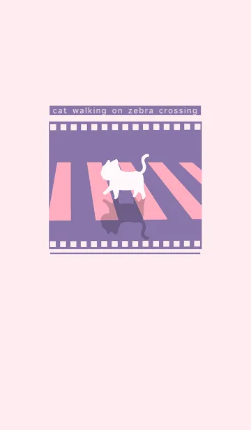 [LINE着せ替え] cat zebra crossing J-purple (Pi4)の画像1