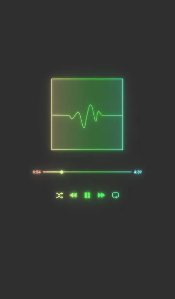 [LINE着せ替え] MUSIC PLAYER - GLOW - マットブラック 50の画像1