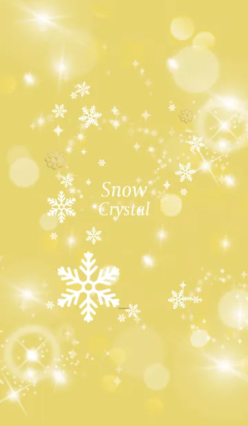 [LINE着せ替え] 黄色 : 幸運四葉！ Crystal Snowの画像1