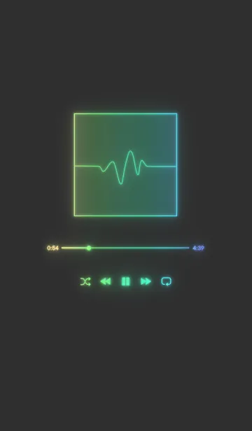 [LINE着せ替え] MUSIC PLAYER - GLOW - マットブラック 60の画像1