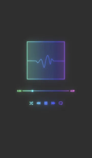 [LINE着せ替え] MUSIC PLAYER - GLOW - マットブラック 80の画像1