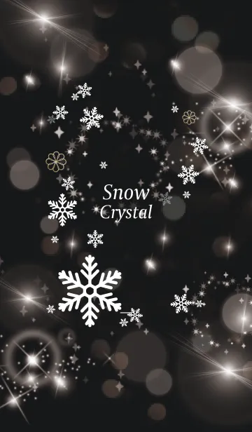 [LINE着せ替え] 黒 : 幸運四葉！ Crystal Snowの画像1