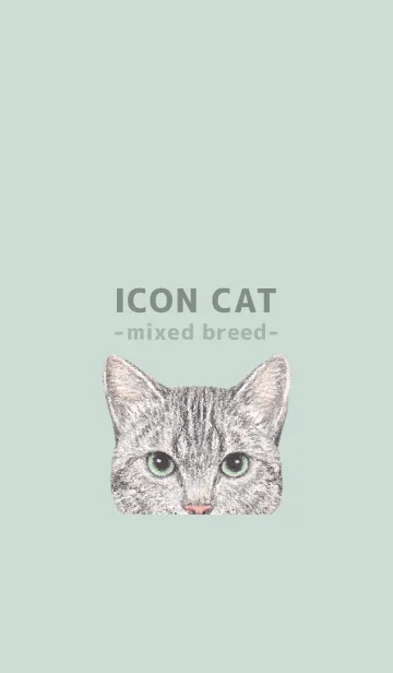 [LINE着せ替え] ICON CAT - ミックス - PASTEL GR/16の画像1