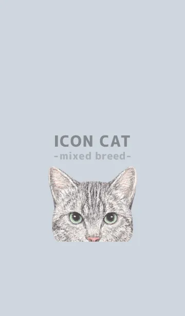 [LINE着せ替え] ICON CAT - ミックス - PASTEL BL/16の画像1