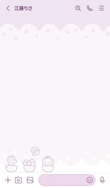 [LINE着せ替え] Wave Bubble Succulent J-L Magenta(Pu3)の画像2