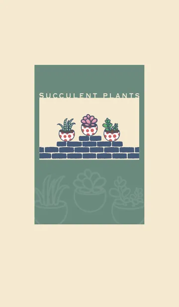 [LINE着せ替え] Succulents J-Blue Green (Be5)の画像1