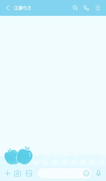 [LINE着せ替え] Smudge Apple J-Light Blue (Bl3)の画像2