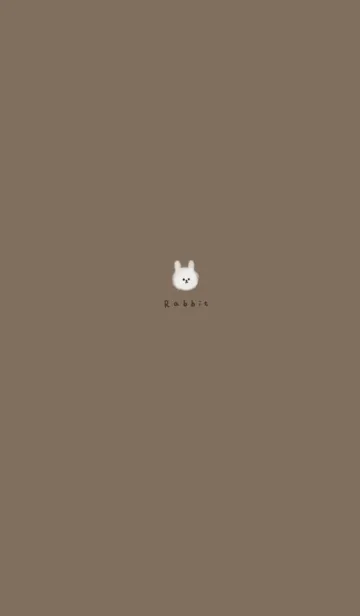 ふわふわうさぎ。グレージュ。の着せ替えメイン画像