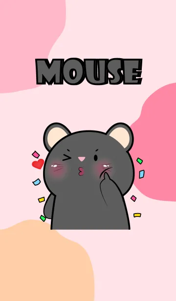 [LINE着せ替え] InLove Black Mouse  Theme (JP)の画像1