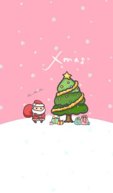 [LINE着せ替え] Happy Christmas Day J-Pink (Pi4)の画像1